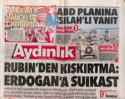 Aydınlık Gazetesi 19 Ekim 2016 - Yasayı Dinlemeyeceğiz Anıtkabire Yürüyeceğiz - Gata Olmasa Tıp Öğrenimi Olmazdı GZ95193 - 1