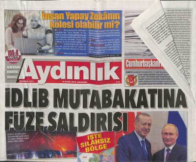 Aydınlık Gazetesi 19 Eylül 2018 - Devlet Kara Tabloyu Açıkladı , Türkiyenin Yüzde 70i Borçlu - İdlib Mutabakatına Füze Saldırısı GZ94615 - 1