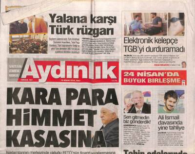 Aydınlık Gazetesi 19 Nisan 2016 - Prof. Dr. Cahit Can Aramızdan Ayrıldı - Fenerbahçe Başkanı Yıldırım Türkiyenin 2 Önemli Sorunu Olduğunu Belirtti GZ94755 - 1