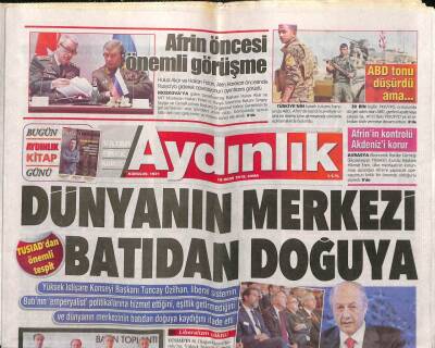 Aydınlık Gazetesi 19 Ocak 2018 - Chpde Kriz Üstüne Kriz - Abdnin İkiyüzü Savaş Ve Diplomasi GZ95181 - 1