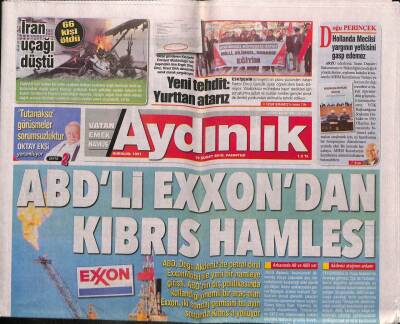 Aydınlık Gazetesi 19 Şubat 2018 - İran Uçağı Düştü 66 Kişi Öldü - IBB Metro İçin Borçlanacak GZ94751 - 1