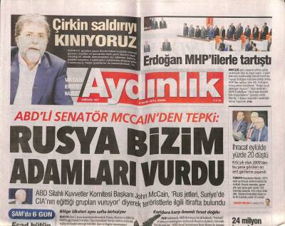 Aydınlık Gazetesi 2 Ekim 2015 - Karikatürist Derya Sayın Hayatını Kaybetti - Erdoğan MHPlilerle Tartıştı GZ94679 - 1