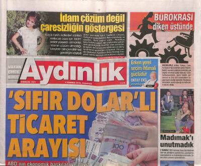 Aydınlık Gazetesi 2 Temmuz 2018 - İsrail Hezimeti Kabul Edecek - Sıfır Dolarlı Ticaret Arayışı GZ94359 - 1