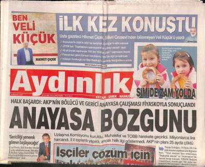 Aydınlık Gazetesi 20 Kasım 2013 - Mustafa Balbaydan Af Açıklaması - Uzlaşma Komisyonu Kuruldu , Muhalefet Ve TOBB Harekete Geçirildi GZ94634 - 1