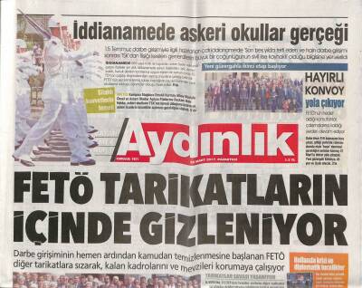 Aydınlık Gazetesi 20 Mart 2017 - Rockn Roll Efsanesine Veda * Chuck Berry - İddianamede Askeri Okullar Gerçeği GZ94775 - 1