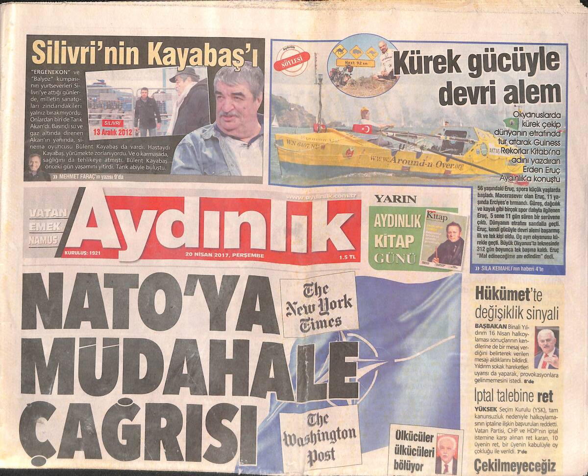 Aydınlık Gazetesi 20 Nisan 2017 - Skorsky Faciasına Soruşturma Başlatıldı - Vagner Love Şoku GZ135409 - 1