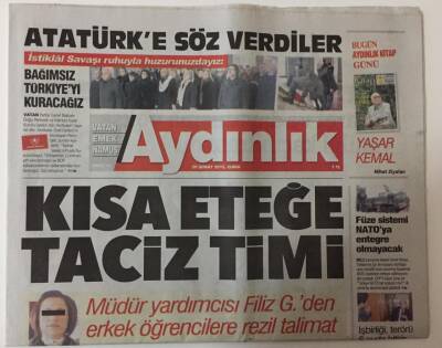 Aydınlık Gazetesi 20 Şubat 2015 - Kısa Eteğe Taciz Timi... GZ26352 - 1