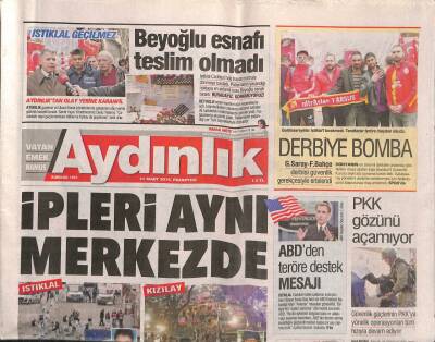 Aydınlık Gazetesi 21 Mart 2016 - Beyoğlu Esnafı Teslim Olmadı - Mehmet Perinçek Rusyanın Resmi Yayın Organında GZ94379 - 1