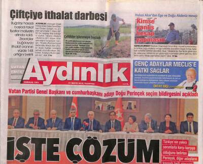 Aydınlık Gazetesi 21 Mayıs 2018 - Irak Türkmenleri Seçimin 9.Gününde Adalet Bekliyor GZ94384 - 1