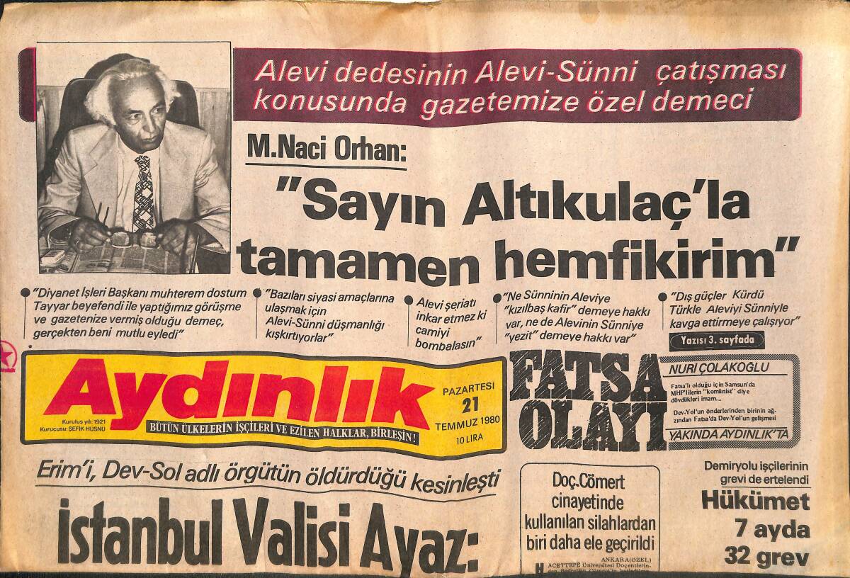 Aydınlık Gazetesi 21 Temmuz 1980 - Polonya'da Hükümet İşçilerin İsteklerine Boyun Eğdi - Dünyanın En Büyük Sanayi Ülkesi Mallarını Satamıyor GZ134097 - 1