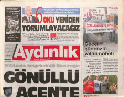 Aydınlık Gazetesi 22 Ağustos 2014 - Yasadışı Dinlenen Polis Müfettişi Gülen Yargılanmalı - Geziden Sonra İkinci Direniş Zamanı GZ95507 - 1
