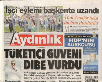 Aydınlık Gazetesi 22 Mayıs 2015 - Beyaz İsyan 3. Gününde - CHPnin Projesi Merkez Türkiye GZ95508 - 1
