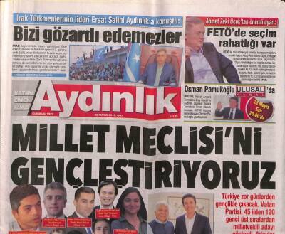 Aydınlık Gazetesi 22 Mayıs 2018 - AKPnin Diyarbakır Adayı Şeyh Saidin Torunu - Öcalanın Yeğeni HDP Listesinde GZ94385 - 1