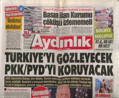 Aydınlık Gazetesi 23 Kasım 2018 - Ergenekon Tertipçileri AİHM İle Tehdit Etti - Türkiyeyi Gözleyecek PKKPYDyi Koruyacak GZ94802 - 1