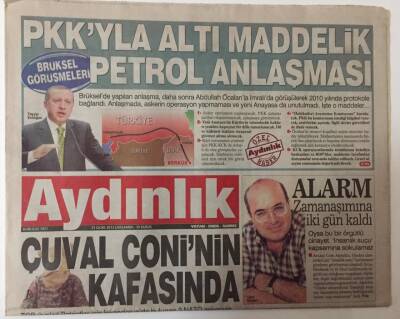 Aydınlık Gazetesi 23 Ocak 2013 - PKKyla Altı Maddelik Petrol Anlaşması GZ26342 - 1