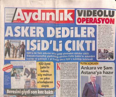 Aydınlık Gazetesi 24 Aralık 2016 - Türk Jetleri , IŞİDin El Babdaki Karargah Binasını İmha Etti - Kaddafi İçin Uçak Kaçırdılar GZ94758 - 1