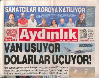 Aydınlık Gazetesi 24 Ekim 2013 - NATOdan Komşulara Düşmanlık - Tiyatrocular AKPden Onur Duydu ! GZ94459 - 1