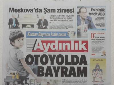 Aydınlık Gazetesi 24 Eylül 2015 - Moskovada Şam Zirvesi GZ53079 - 1