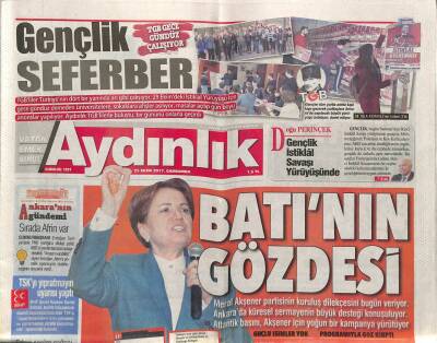 Aydınlık Gazetesi 25 Ekim 2017 - Suriyeli Ermeniler Karabağa Yerleşiyor - İncirlikte Nükleer Tehlike GZ95132 - 1