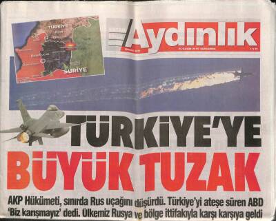 Aydınlık Gazetesi 25 Kasım 2015 - Kemanıyla Dans Eden KadınCanan Anderson - Uçak Krizi Ekonomiyi Vurdu GZ95167 - 1