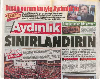 Aydınlık Gazetesi 26 Aralık 2017 - Hüseyin Şerifin Torunu Prenses Nesrin Fahrettin Paşa Şerefli Bir Türktür GZ94336 - 1