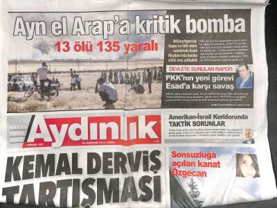 Aydınlık Gazetesi 26 Haziran 2015 - MAKOda İşçi Kıyımına Eylemli Yanıt - PKKnın Yeni Görevi Esada Karşı Savaş GZ94896 - 1