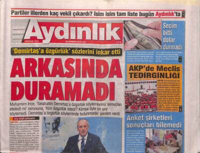 Aydınlık Gazetesi 26 Haziran 2018 - Suriye Ordusu Ve ÖSO El - Nusrayı Püskürttü GZ94363 - 1