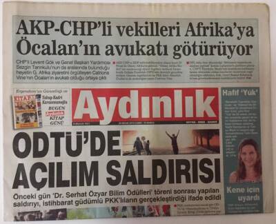 Aydınlık Gazetesi 26 Nisan 2013 - OTDÜde Açılım Saldırısı GZ26880 - 1