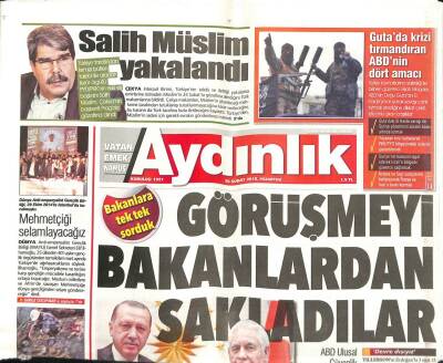 Aydınlık Gazetesi 26 Şubat 2018 - Gutada Krizi Tırmandıran ABDnin Dört Amacı - Salih Müslim Yakalandı GZ94701 - 1
