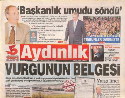Aydınlık Gazetesi 26 Temmuz 2013 - Atatürke Çelenk Artık Yasak Değil - PKK Niçin Alb. Atilla Uğuru Hedef Alıyor ? GZ92510 - 1