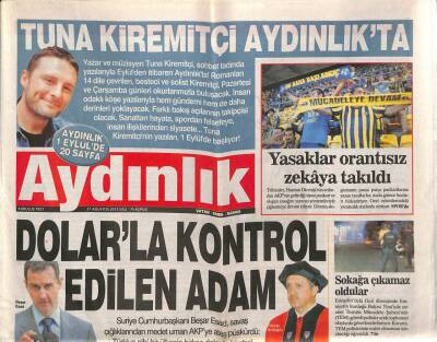Aydınlık Gazetesi 27 Ağustos 2013 - Tuna Kiremitçi Aydınlıkta - Barzani Bağımsızlık Teklifini Reddetmiş GZ94421 - 1