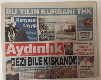 Aydınlık Gazetesi 27 Eylül 2013 - Gezi Bile Kıskandı GZ26887 - 1