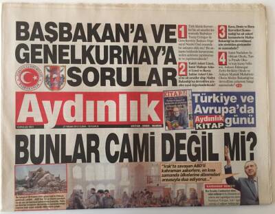 Aydınlık Gazetesi 27 Nisan 2012 - Bunlar Cami Değil Mi ? GZ28474 - 1