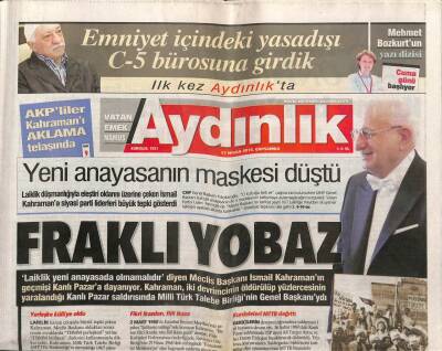 Aydınlık Gazetesi 27 Nisan 2016 - Mesul Özilden Premier Lig Rekoru - Yeni Anayasanın Maskesi Düştü GZ94716 - 1