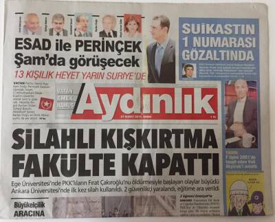 Aydınlık Gazetesi 27 Şubat 2015 - Ankara Üniversitesinde İlk Kez Silah Kullanıldı Eğitime Ara Verildi GZ26872 - 1