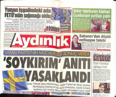 Aydınlık Gazetesi 27 Şubat 2018 - Sabancıdan Düşük Enflasyon Talebi - Salih Müslimin Görüşmesi Bugün GZ94702 - 1