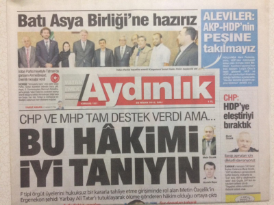 Aydınlık Gazetesi 28 Nisan 2015 - CHP Ve MHP Tam Destek Verdi Ama Bu Hakimi İyi Tanıyın GZ27217 - 1