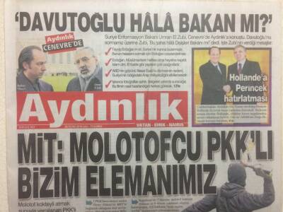 Aydınlık Gazetesi 28 Ocak 2014 - MitMolotoflu Pkklı Bizim Elemanımız GZ29666 - 1