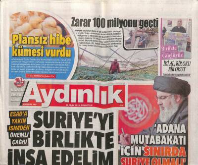 Aydınlık Gazetesi 28 Ocak 2019 - Esada Yakın İsimden Önemli Çağrı Suriyeyi Birlikte İnşa Edelim GZ94704 - 1
