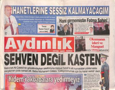 Aydınlık Gazetesi 29 Kasım 2013 - Ferhan Şensoya Onur Ödülü - Can Ataklı Yarın Adaylığını Açıklıyor GZ94601 - 1