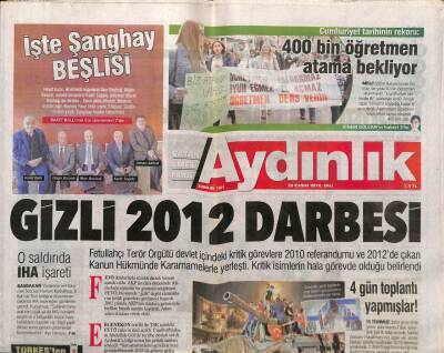 Aydınlık Gazetesi 29 Kasım 2016 - İthal Hayvanlara Rapor Yok - 400 Bin Öğretmen Atama Bekliyor - Gizli 2012 Darbesi GZ94709 - 1