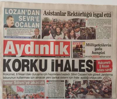 Aydınlık Gazetesi 29 Mart 2013 - Hükümetten Korku İhalesi GZ28502 - 1