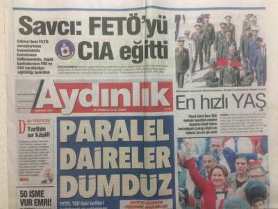 Aydınlık Gazetesi 29 Temmuz 2016 - Paralel Daireler Dümdüz GZ29187 - 1