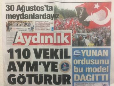 Aydınlık Gazetesi 3 Ağustos 2016 - Yunan Ordusunu Bu Model Dağıttı GZ29191 - 1