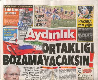 Aydınlık Gazetesi 3 Eylül 2018 - Dursun Çiçeke Tepki CHPli Mi Kalmadı? - Yoksulun Avmsi Pazarlarda Zamlandı GZ95226 - 1