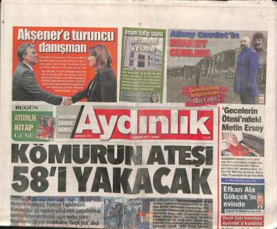 Aydınlık Gazetesi 3 Kasım 2017 - Çin Liderlerinden Kararlılık Yemini - Akşenere Turuncu Danışman GZ94449 - 1