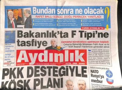 Aydınlık Gazetesi 3 Nisan 2014 - Anayasa Mahkemesi Önünde Balyoz Çığlığı - PKK Desteğiyle Köşk Planı GZ94897 - 1