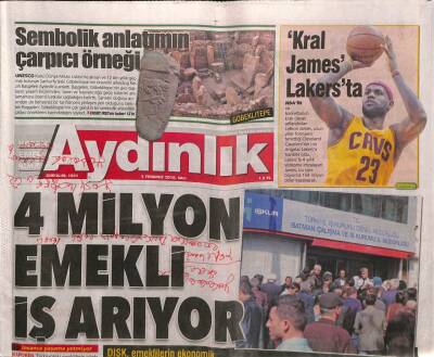 Aydınlık Gazetesi 3 Temmuz 2018 - UNESCO , Şanlıurfadaki Göbeklitepenin Önemini Arkeolog Nezih Başgelen Aydınlıka Anlattı GZ94360 - 1