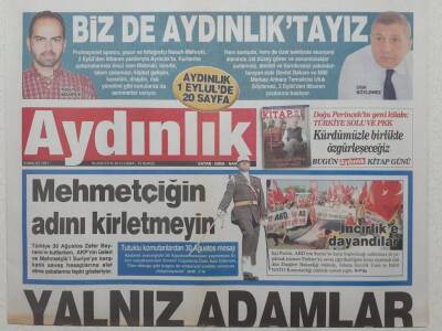 Aydınlık Gazetesi 30 Ağustos 2013 - Mehmetçiğin Adını Kirletmeyin GZ53085 - 1