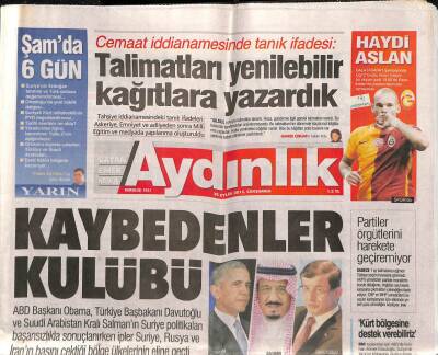 Aydınlık Gazetesi 30 Eylül 2015 - Gazeteci Ve Yazar Hulki Cevizoğlu , Ulusal Kanal Genel Yayın Yönetmenliğine Getirildi GZ94666 - 1